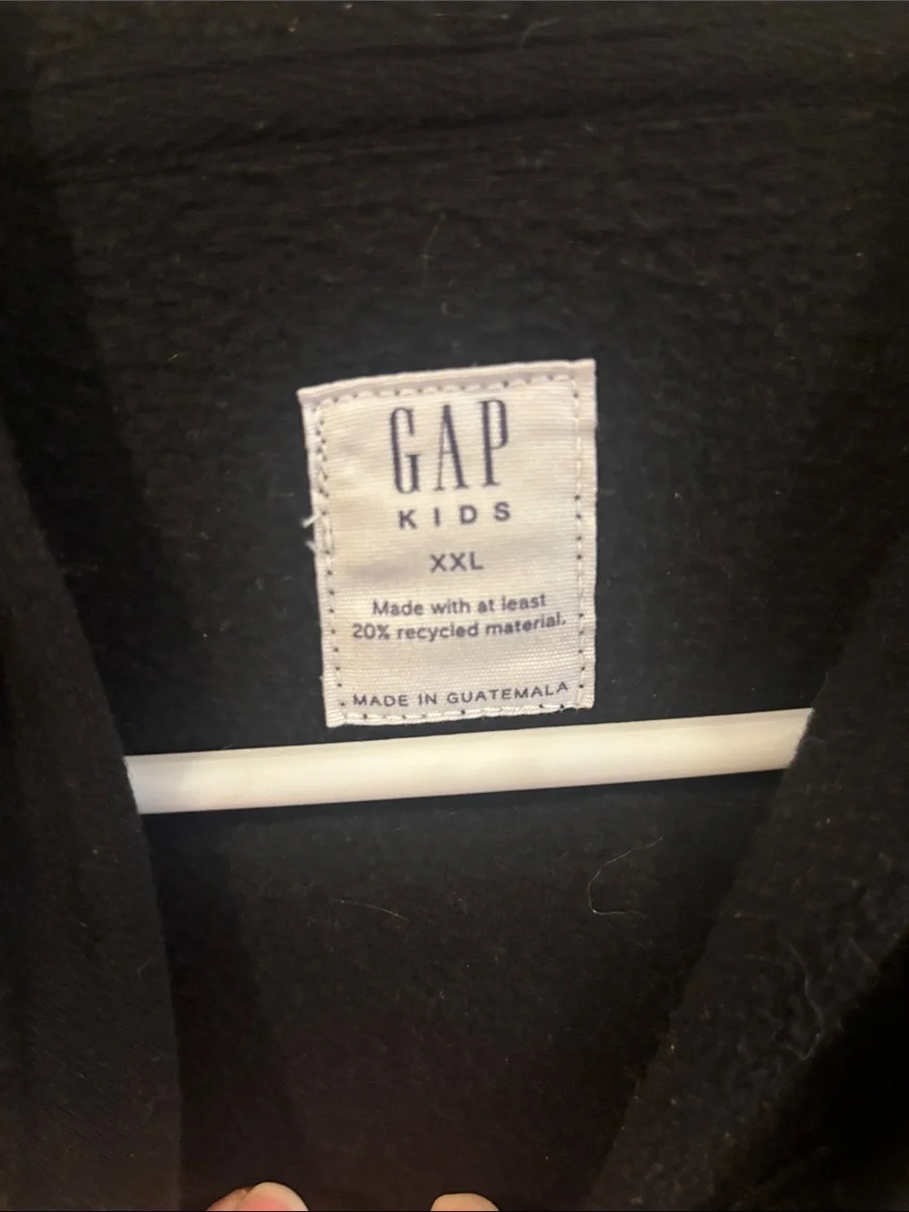 GAP Black Sweatshirt Hoodie with Embroidered Logo, Kids xxl